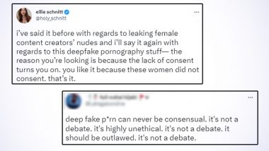 Deepfake Porn: Netizens Are Disturbed by AI’s Use in Creating Morphed XXX Videos That Draw Questions on Consent (View Tweets)